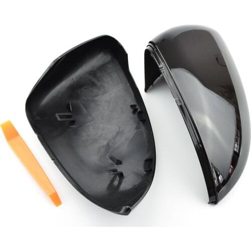 Rearview Mirror Cover Side Wing Rear View Mirror Case Covers Glossy Black For VW GOLF 7 MK7 MK7.5 GTI R GTE GTD 2013-2018