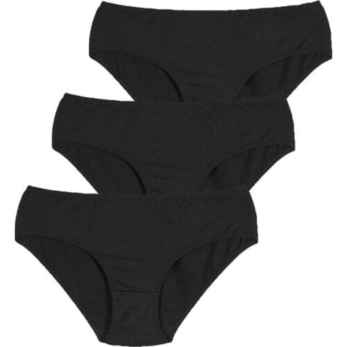 Black Cover Slip Panties 3 Pcs