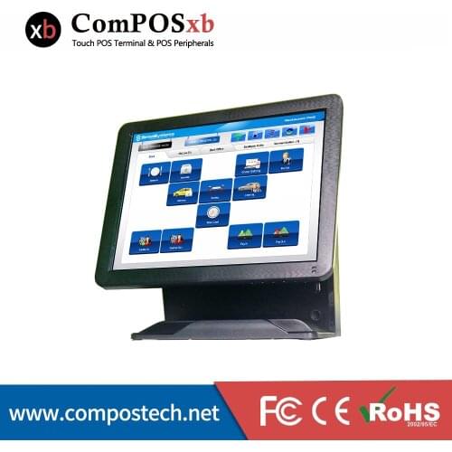 Cheap 15 Inch Flat Panel Touch Screen POS Terminal Windows OS All In One POS System