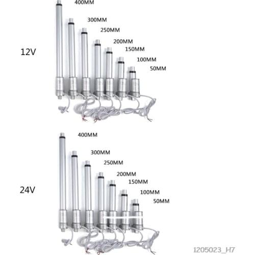 12V/24V DC Electric Linear Actuator Motor Controller 30mm/s 300N Stroke 50/100/150/200/250/300/350/400mm