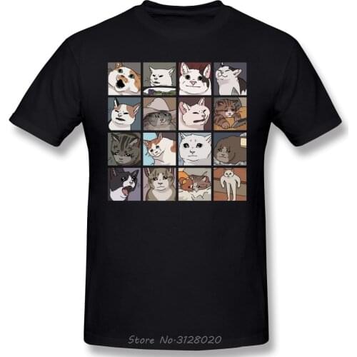Meme Cats 2.0 T-Shirt Men Birthday Gifts Short Sleeves Funny Tshirt Summer O-Neck Cotton T Shirt Funny Tees