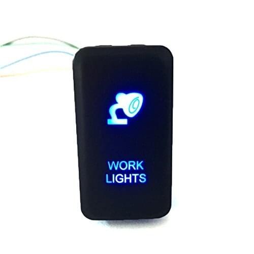 WORK LIGHTS waterproof 12V-24V Push button switch ON/OFF button Switch lasered symbol button switch For Prado Hilux