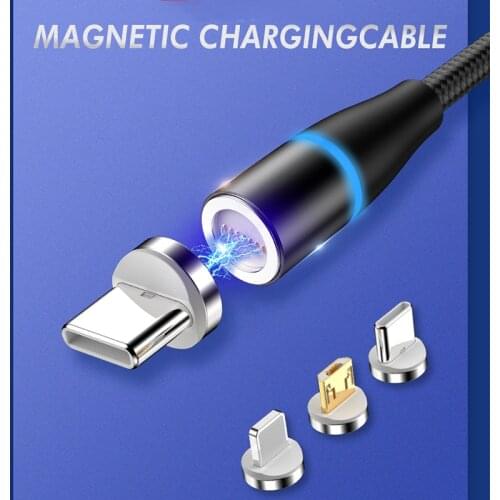 Magnetic Cable 2M 3A Quick charge 3.0 Micro USB Charger Type C Fast Charging For iPhone 7 XS Samsung S8 Magnet Phone Cables