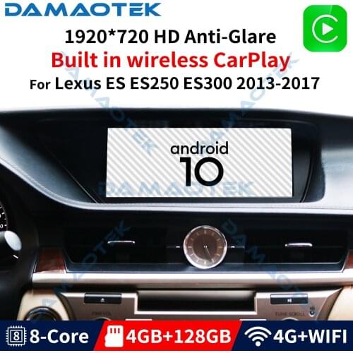 DamaoTek Android 10.0 10.25'' 4+64GB central multimidia android For Lexus ES250 ES300 ES350 2013-2018 radios para auto carplay