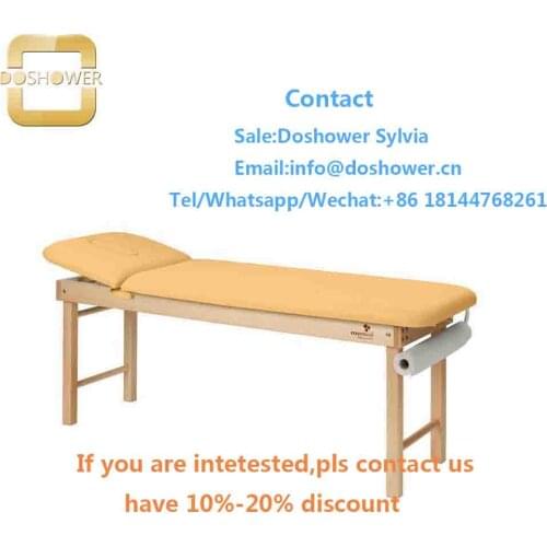 Bed sheet massage with wooden massage bed for beauty massage bed