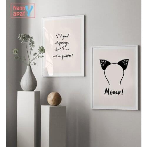 Nordic Minimalist Style Wall Art Canvas Painting Hair Dryer Scissors Stick Figure Posters and Prints Modern Home Decoration