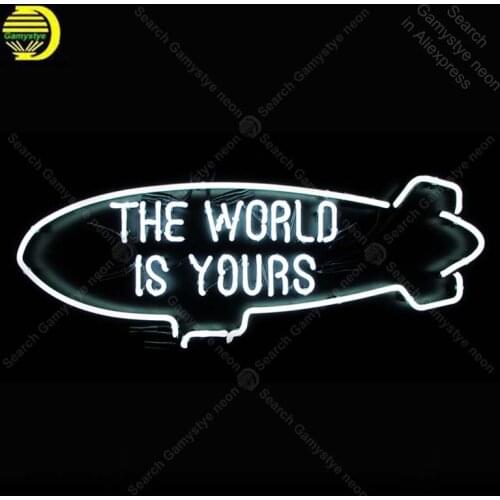 Neon Sign The World Is yours Neon Bulbs sign handcraft Glass Tubes Decor Room Home signboard vintage neon light anuncio luminos