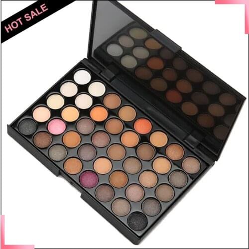 Wholesale Custom 40 Color Matte&Shimmer Eyeshadow Palette Makeup Long-Lasting Waterproof Glitter Cosmetic Shadow Private Label