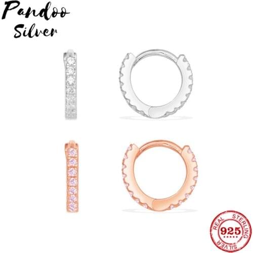 Pandoo Fashion Charm Sterling Silver Original 1:1 Replica, SIngle Mini Hoop Earrings Earrings Luxury Jewelry Gift For Female