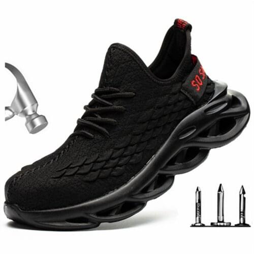 Luxury Brand Designer Mens Steel Toe Work Safety Shoes Breathable Outdoor Sneakers Light Puncture Proof Industrial Boots