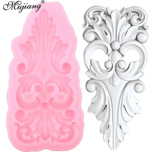 Mujiang Sugarcraft Border Silicone Mold Scroll Relief Cupcake Topper Fondant Mold Cake Decorating Tools Chocolate Gumpaste Mould