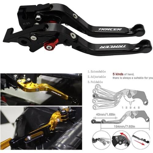 SEMSPEED Motorcycle CNC Folding Extendable Long Brake and Clutch Levers For YAMAHA Tracer 900/GT 2016 2017 2018 2019 2020