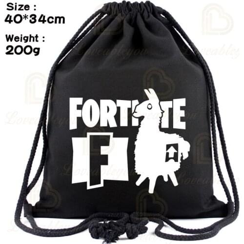 Fortnites Drawstring Bag Pocket Children Storage Bag Drawstring Pocket Gift Bag Fortress Night Cartoon Anime Figure Backpack