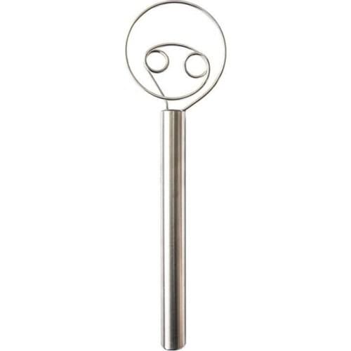 Danish Whisk with 2 Eye Design Stainless Steel Easy to Use and Clean No Need Spatula Perfect Mixing Dough