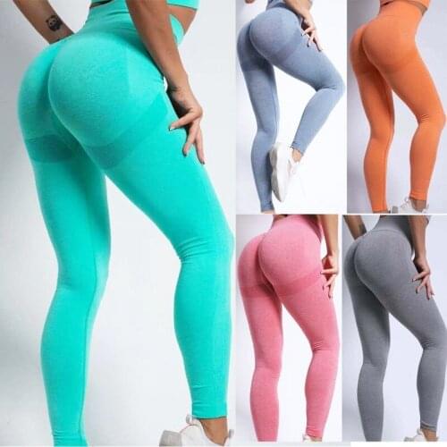 Womens Yoga Pants Quick Drying High Waist Seamless Cropped Trousers Leggings Sport Fitness Yoga Pants Gym Accessories Women