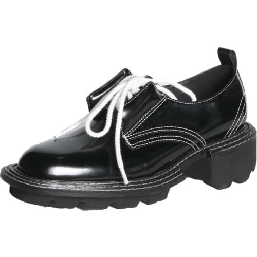 New Women Shoes Real Cowhide Fabric 4CM High-heeled Fashion Design Cross Strap Round Toe Spring Autumn Casual Womens Shoes