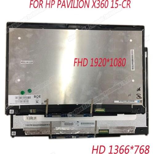 15.6'' For HP Pavilion x360 15-cr0002ng 15 cr lcd screen + touch glass digitizer + bezel