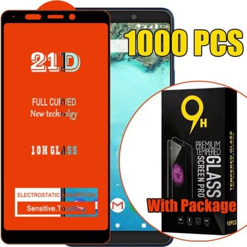 1000pcs 21D Full Glue Tempered Glass Screen Protector For LG Stylo 7 6 K92 K62 K52 K42 K22 K71 K61 K51S K41S Q52 Q61 With Box