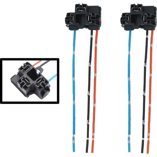 2PCS H4 HB2 9003 LED Halogen Car Light Lamp Socket Headlight Connector 14 AWD Wiring Harness Female Plug Adapter 3 Pins