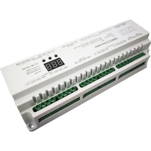 24/32 / 40CH RGB LED Strip DIN Rail DMX512 Decoder RGB Decoder DMX512 Decoder DC12V ~ DC24V
