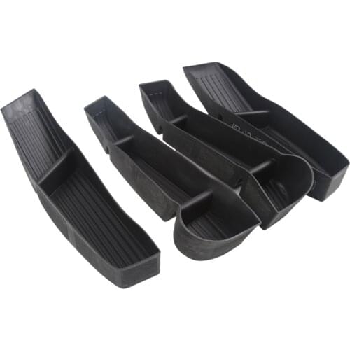 4Pcs Door Side Storage Box Replacement for Tesla Model 3 Y Front and Rear 2017-2020 Black Accessories