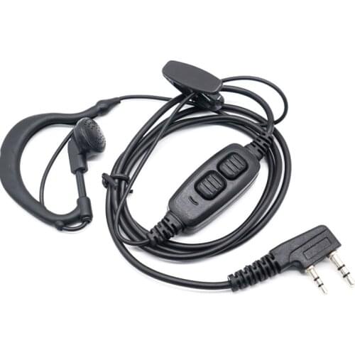 5PCS/LOT 2 PIN Earpiece Headset PTT MIC Walkie Talkie Earphone Accessories For BAOFENG UV5R