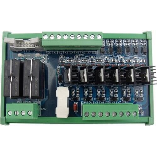 8-channel PLC hybrid board / 6-way 24V high level output, 2-way macro single-open 16A relay output, plug-in terminal
