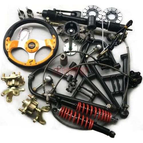 Four-wheel Go-kart Front Axle Accessories Beach Car Front Suspension Steering Assembly Horn Steering Wheel