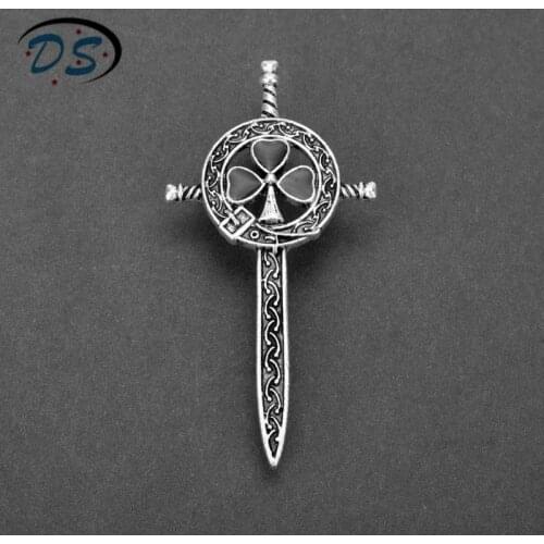 Dongsheng jewelry CeltiCross Brooch Pin Vintage Accessories Men Lapel Pin Alloy Brooches for Women broche