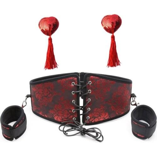 PU Latex Bdsm Sex Body bdsm bondage Sexy Lingerie Sex Handcuffs Lingerie Sexy Hot Erotic Waist Corset