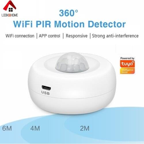 TUYA APP WiFi PIR Motion Detector Wireless PIR Movement Sensor WiFi Ceiling Infrared Detector Security Burglar Alarm System