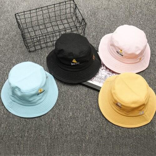 Cartoon Little Yellow Duck Fisherman Hat Bob Casual Fashion Hip Hop Visor Cap Men Women Summer Farmer Panama Hat YY165