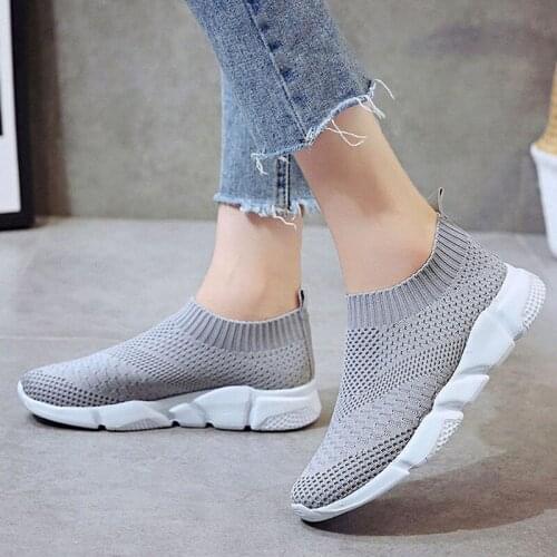 Womens Shoes sports shoes Light Weight Sock Sneaker Women White Black Sneakers Slip On Comfortable Brand Summer Footwear
