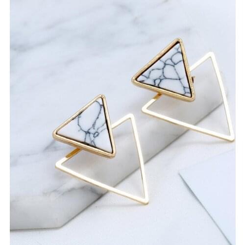 Exaggerated Big-name Hypoallergenic Earrings Fashion Wild Geometric Hollow Triangle Earrings 2020 New Womens Clothing