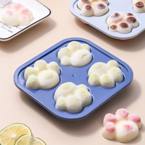 MLGB Silicone Ice Model Summer Cartoon Cats Paws Ice Cream DIY Ice Cream Model Ice Box Household Ice Lattice Stick Ice Mold