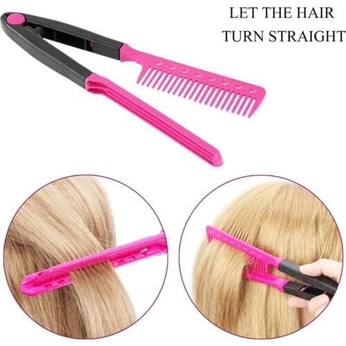 Multifunction V Shape Flat Hair Comb Hairbush Straightening Brush Professional Barber Accessories For Hairdressers