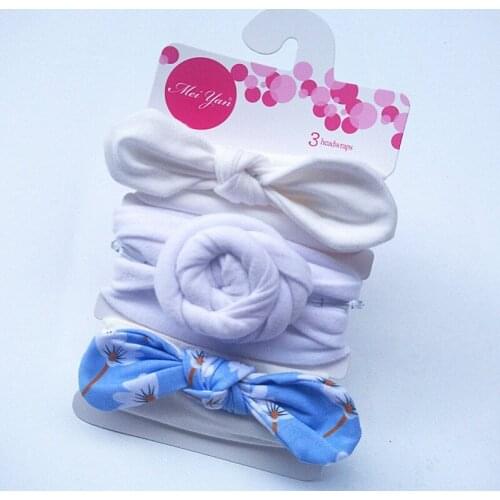 Fashion 3pcs/Set Baby Girl Snail Knots Headband Printted Heart Strpie Bow Infant Kid Hairband Newborn Headwear Gifts