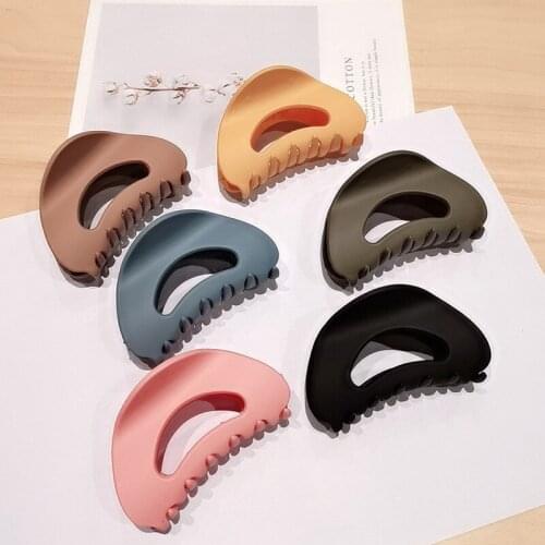 New Fashion Simple Acrylic Large Geometric Semicircle Barrettes Hairpins for Women Girl Clamp Hair Accessorie Headwear