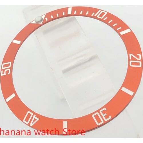 Brand new high quality 38mm pearl rotating watch bezel orange suitable for self-winding 40mm case mens watch