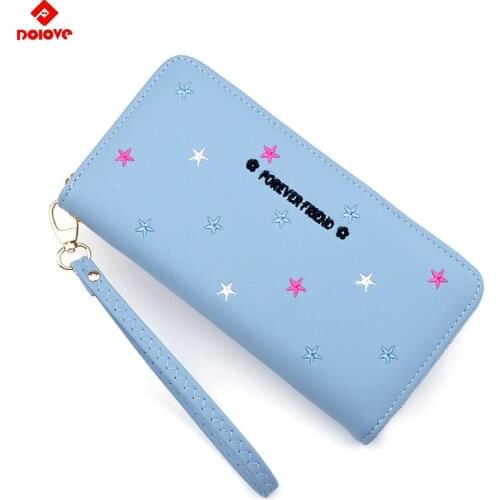 New Women Purse Womens Fashion Clutch Lady fold big wallet Purse Holder Credit Card Wallet Mobile Phone Pack Embroidery