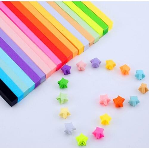 About 90Pcs Strips Handcraft Origami Lucky Star Paper Strips Paper Origami Quilling Paper Decoration