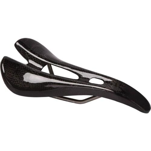 Bike Saddle Full Carbon Curved Hollow Cushion Seat Bike Seat 3K Glossy For Racing MTB Road Bike Unisex