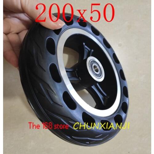 200x50 Solid Wheel 200*50 Tubeless Wheel Explosion-proof Electric Bike Scooter Tyre 8 Inch Motorcycle Solid Tires Bee Hive Hole