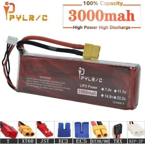 High Rate 11.1v 3000mAh Lipo Battery For RC Helicopter Parts 3s Lithium battery 11.1v 45C RC Cars Airplanes Drone Battery T/XT60