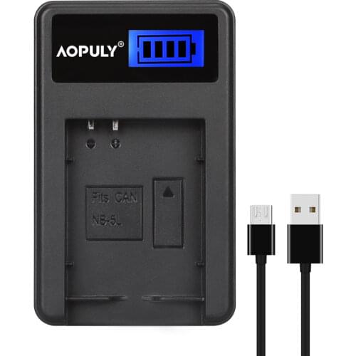 AOPULY NB-5L NB 5L NB5L LCD USB Camera Charger For Canon Powershot S110 SX200 SX210 SX220 SX230 IS HS IXUS 850 870 800 860 990