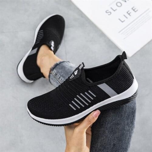 Womens Sneakers Casual Woman Mesh Slip on Ladies Comfort Women Flats Shoes Female Running Footwear Autumn 2021 New