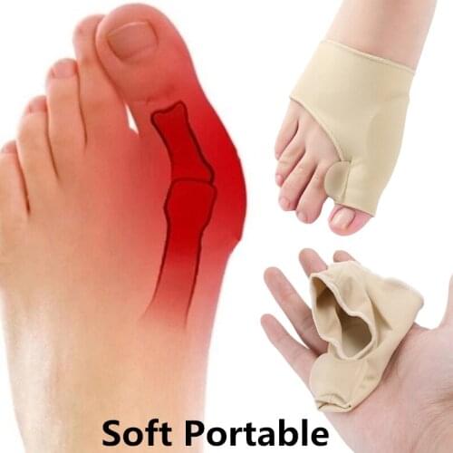 1Pair Toe Separator Hallux Valgus Bunion Corrector Orthotics Feet Bone Thumb Adjuster Correction Sock Straightener Brace 2 Size