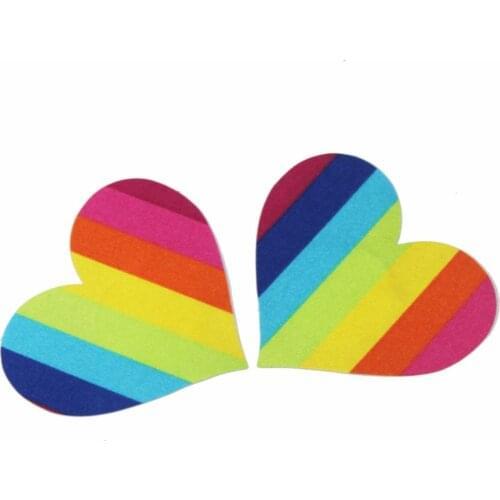 10 Nipple Cover rainbow Heart swimming party Women Pasties Adhesive Stickers,Invisible Intimates Bra Accessories Breast Sex game