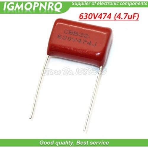 10PCS 630V474J 0.47UF 470NF Pitch 20MM 630V 474 CBB 630V474J-P20 Polypropylene film capacitor
