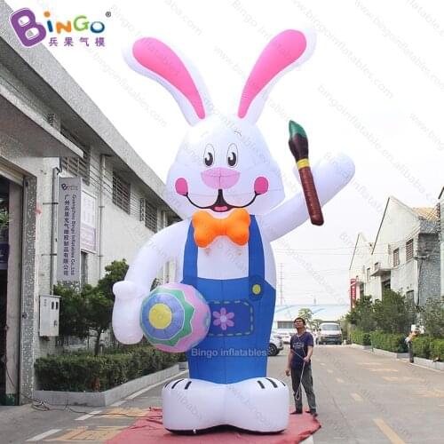 20 feet giant inflatable white rabbit / 6m tall inflatable easter bunny with pen-inflatable toy